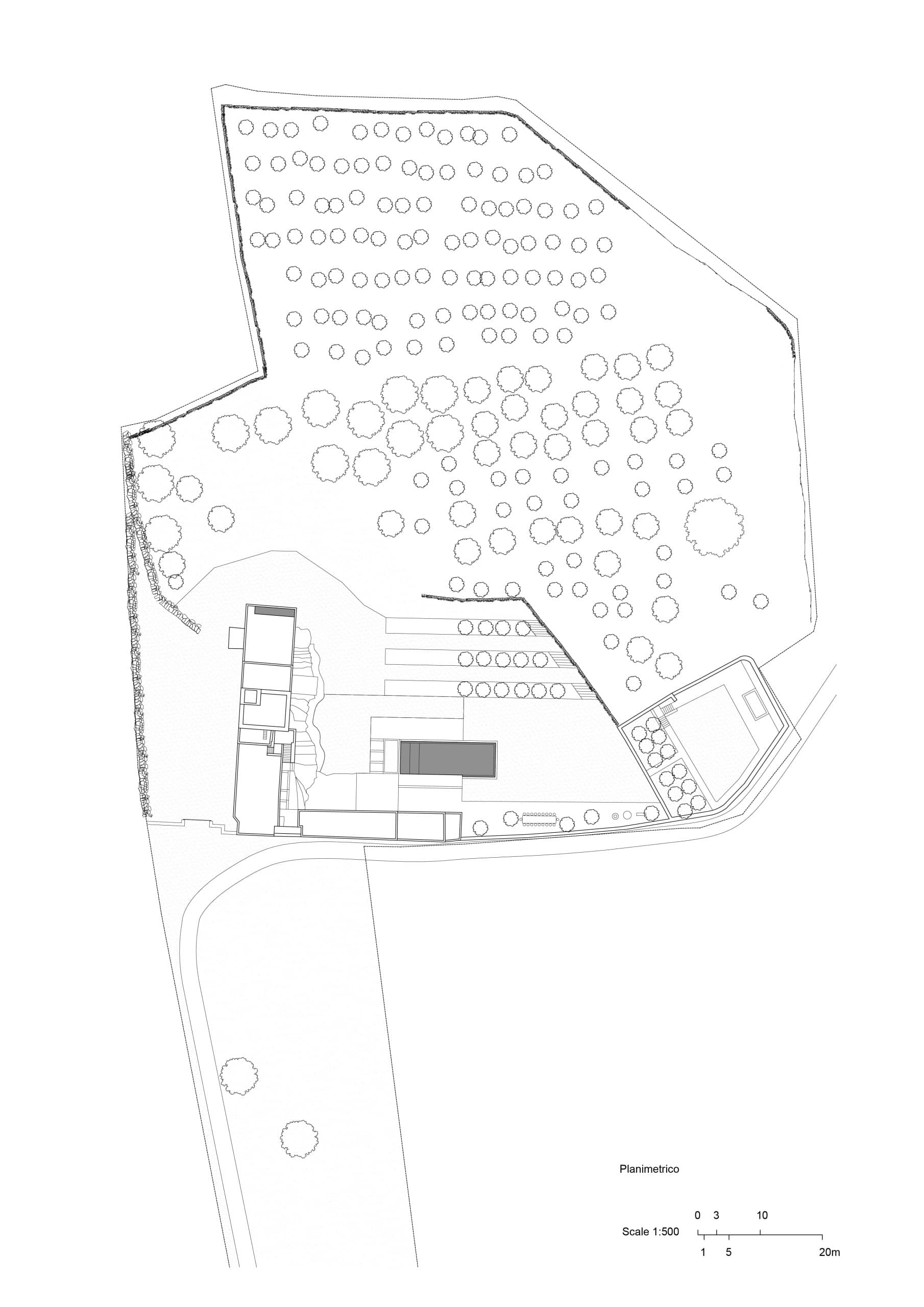 Situationsplan, Masseria Belvedere, Carovigno, Zeichnung: Valari
