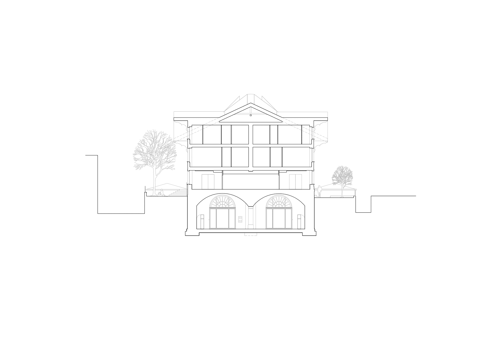 Das Architekturbüro Lacreux Chessex hat die Villa Ambrosetti in Genf zu einer Kindertagesstätte gewandelt. Plan: Lacroix Chessex
