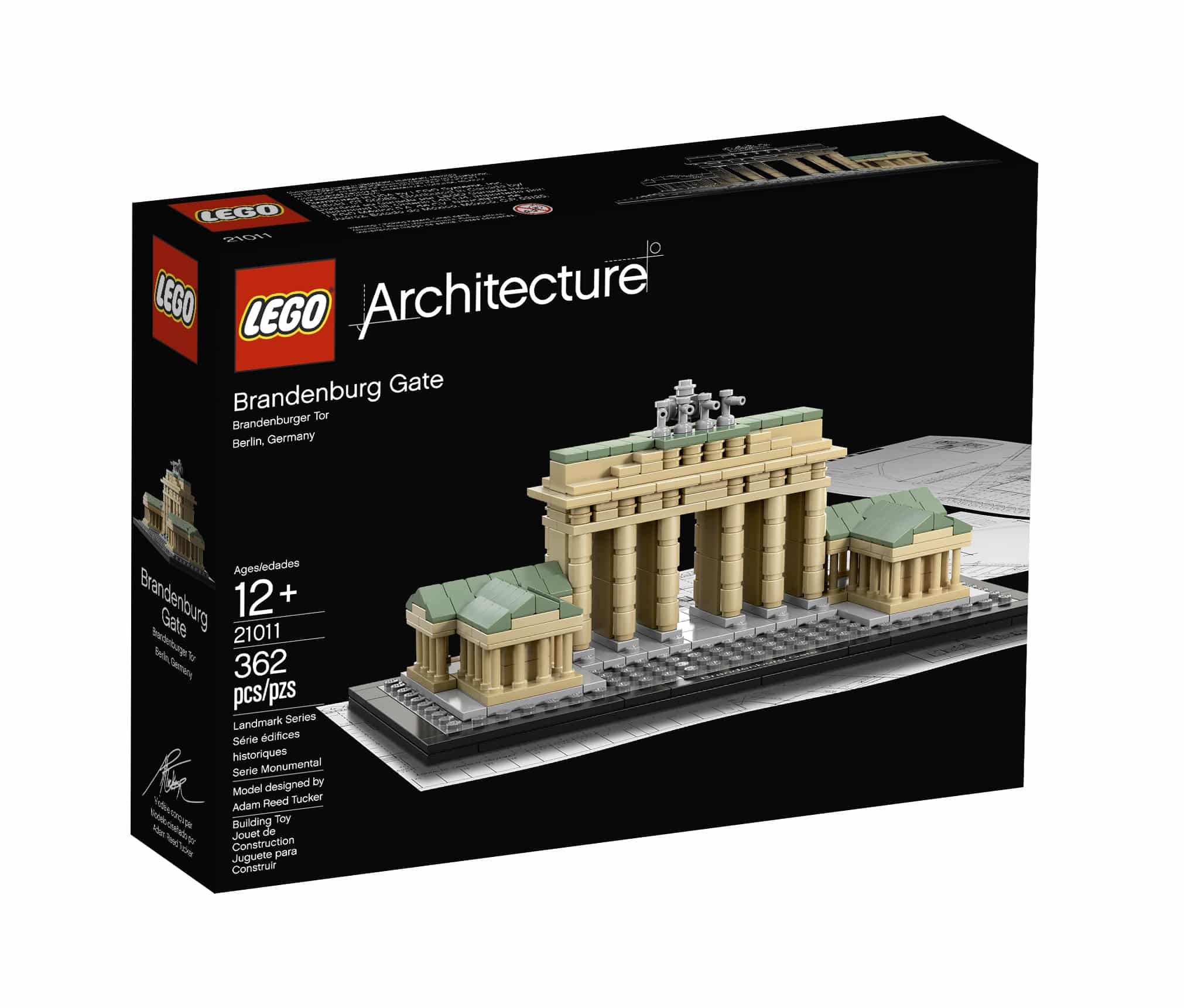 Lego Architecture Sets enthalten berühmte Bauwerke wie etwa das Brandenburger Tor. Bildquelle: ©2022 The LEGO Group. All rights reserved. LEGO and the LEGO logo are trademarks and/or copyrights of the LEGO Group.