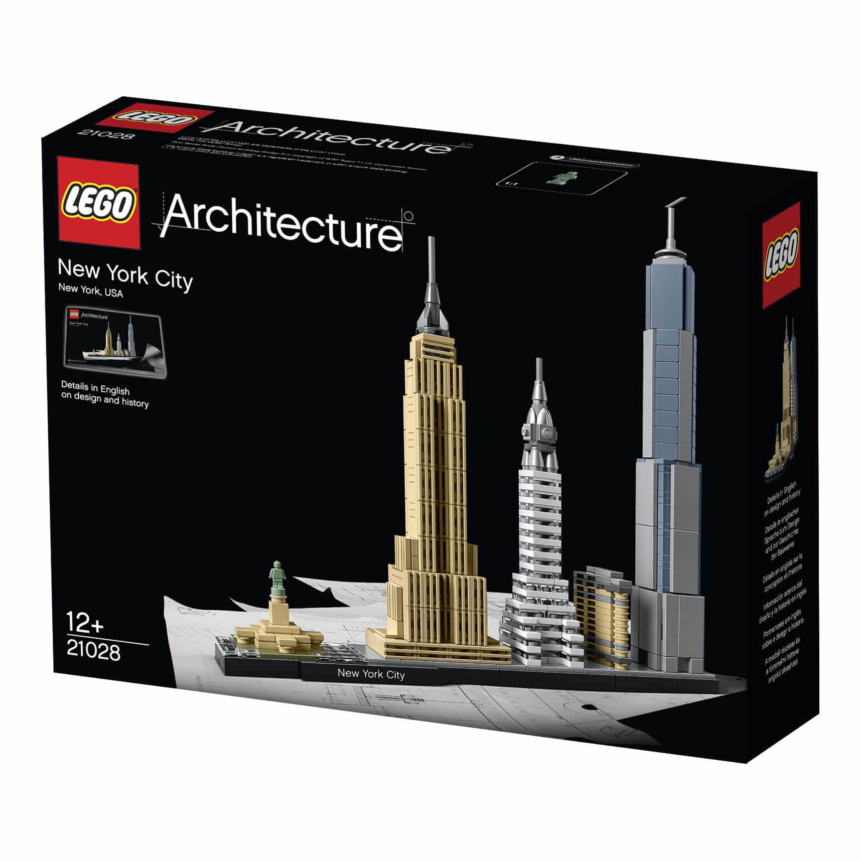 Dieses Lego Architecture Set zeigt die Skyline von New York City. Bildquelle: ©2022 The LEGO Group. All rights reserved. LEGO and the LEGO logo are trademarks and/or copyrights of the LEGO Group.