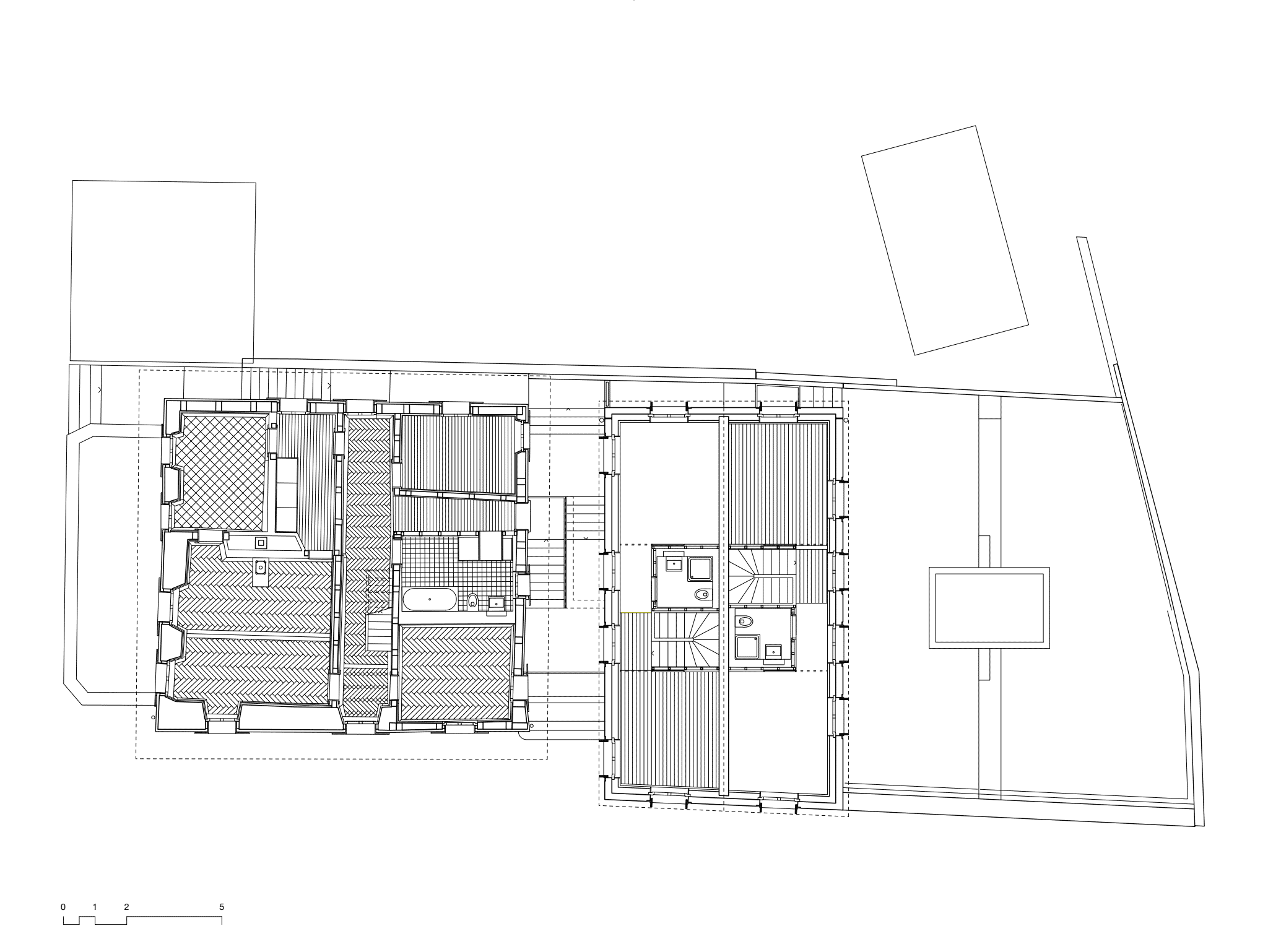 2. Obergeschoss, Zeichnung © Roman Hutter Architektur GmbH