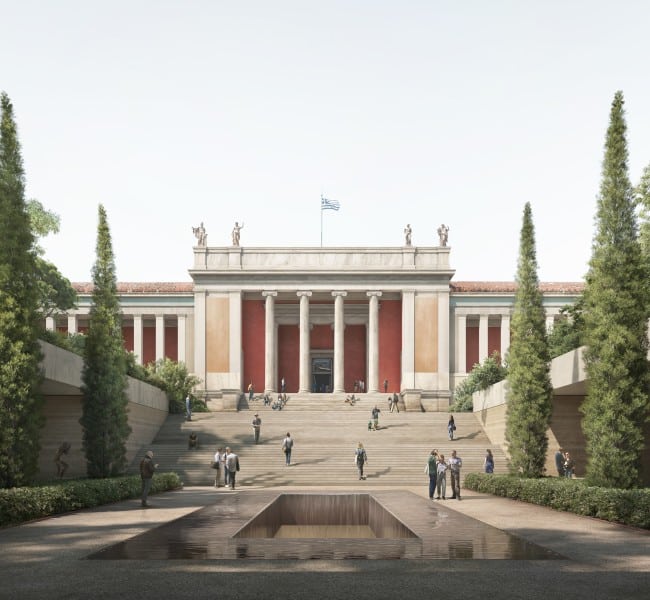 Das Archäologische Nationalmuseum in Athen – ein klassizistisches Gebäude von Ludwig Lange und Ernst Ziller – soll erweitert werden. Der Gewinnerentwurf hierfür kommt von David Chipperfield.