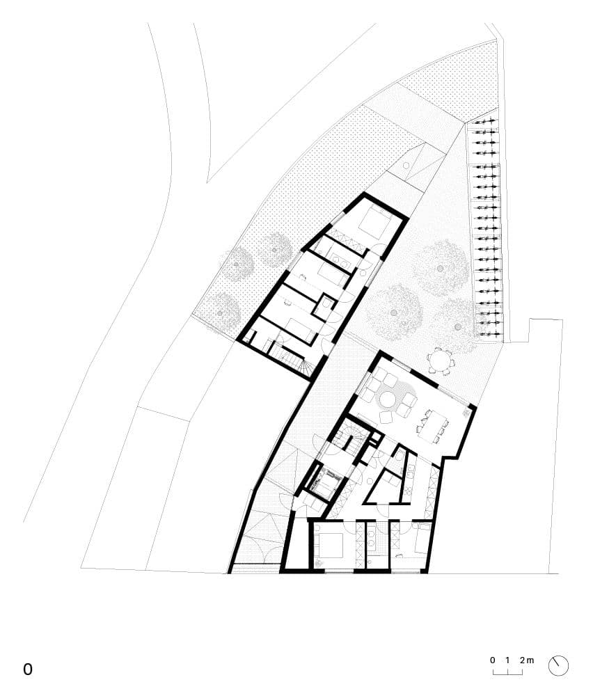 In Mechelen haben dmvA architecten das Wohnhaus „In de Stad“ errichtet. Zeichnung: dmvA