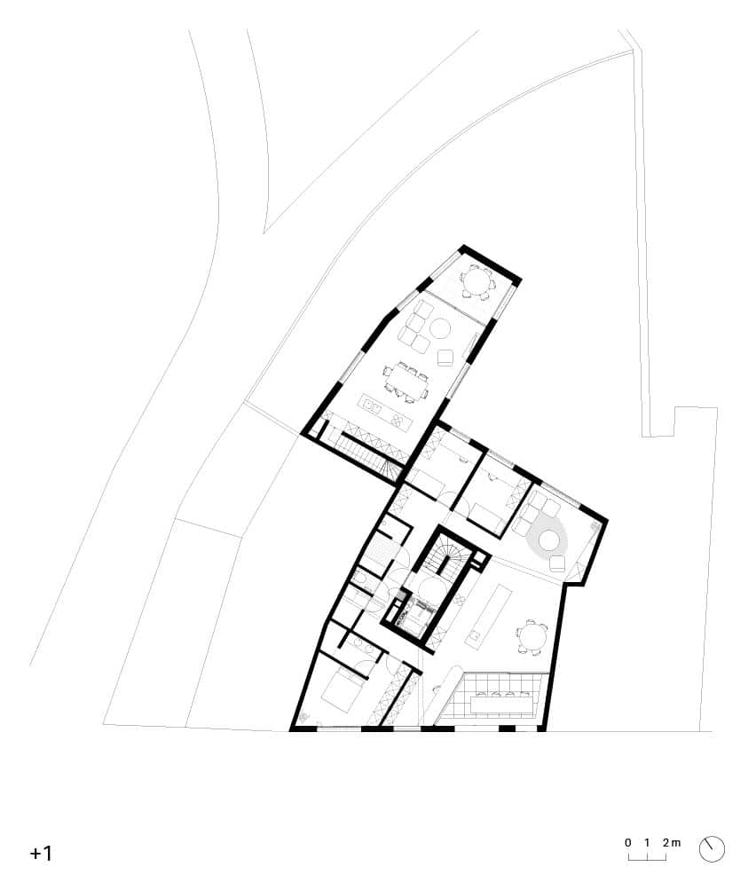 In Mechelen haben dmvA architecten das Wohnhaus „In de Stad“ errichtet. Zeichnung: dmvA