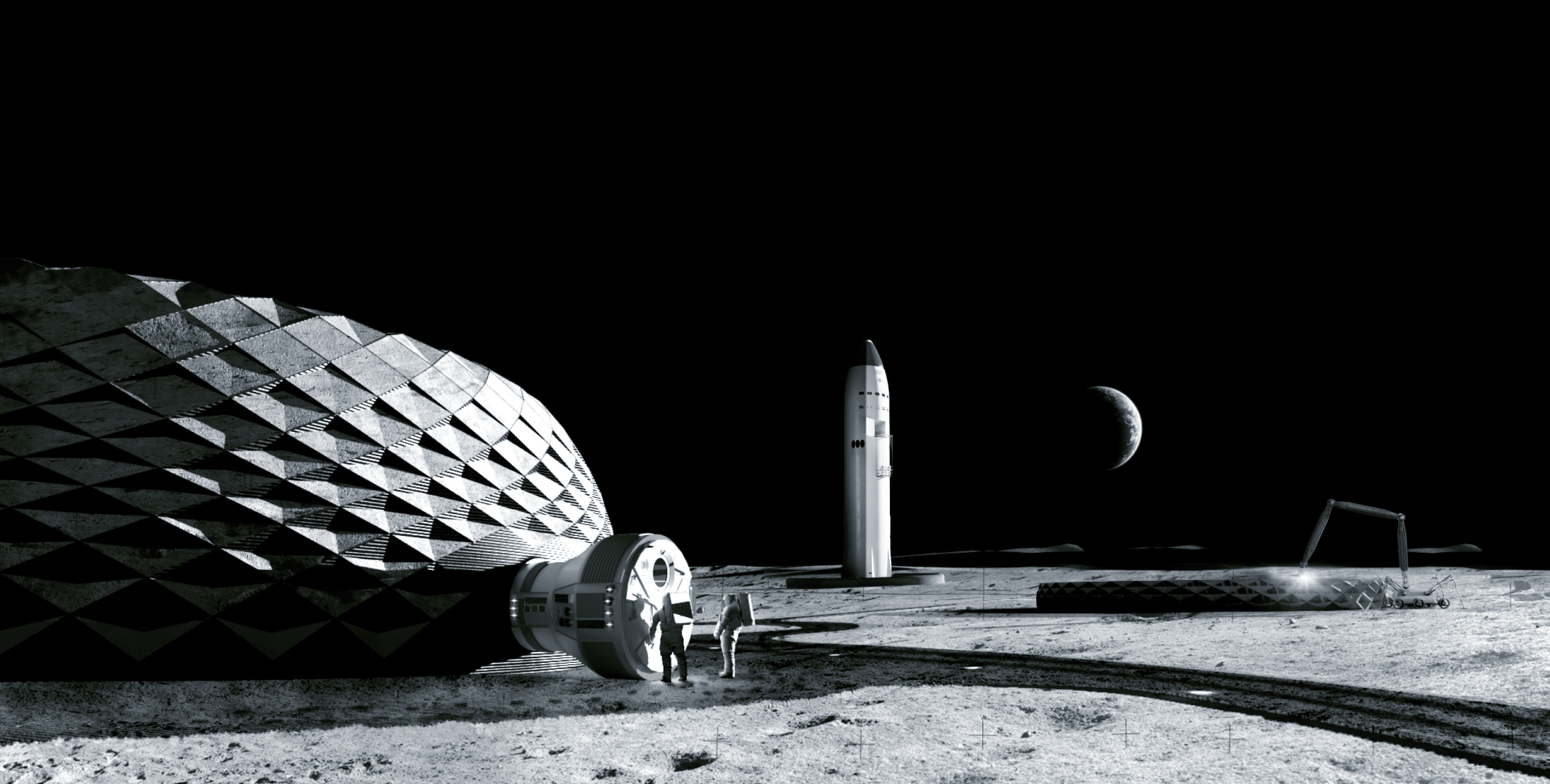 Die Idee, auf dem Mond zu bauen, wird immer konkreter. Bildquelle: ICON