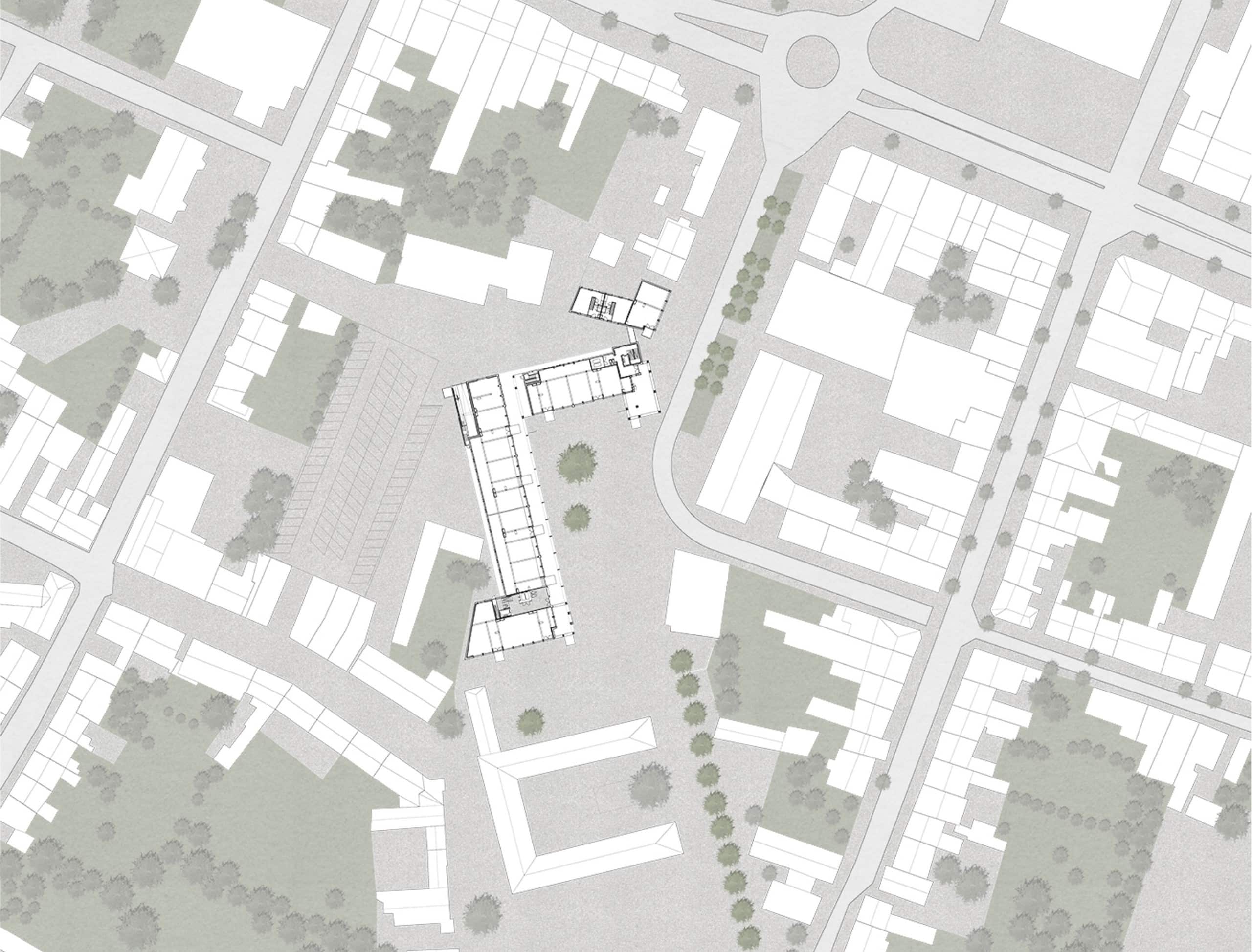 Die Lage von „Julianaplein“ ist mitten in Vaals. Grafik: © Martens Willems & Humblé Architects