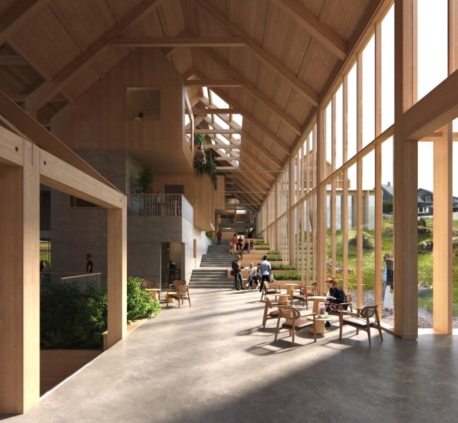 Das neue Gebäude der Universität der Färöer Inseln von Henning Larsen bezieht sich auf alte nordatlantische Baumethoden. Credits: Plomp