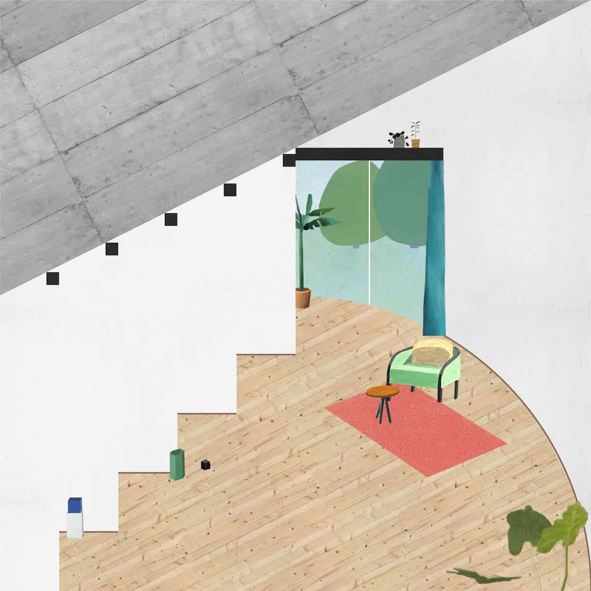 „Haus mit drei Gesten“ von fala atelier