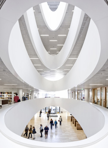 Helsinki University City Centre Campus Library in Finland by AOA architects.