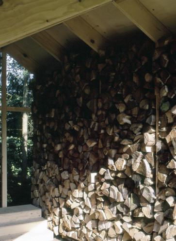 Wooden Hut-Feuerholz-Huette